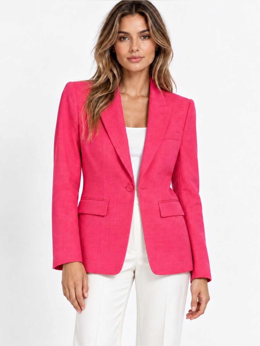 ZARA Hot Pink Fuchsia Tailored Blazer XS